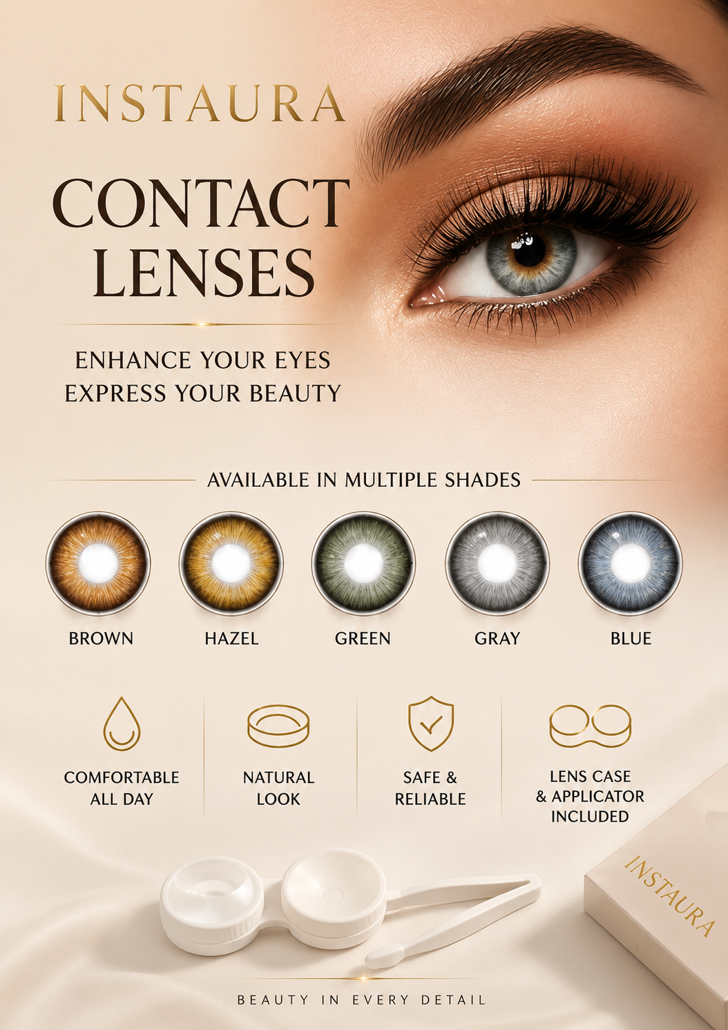 Instaura yearly coloured contact lenses