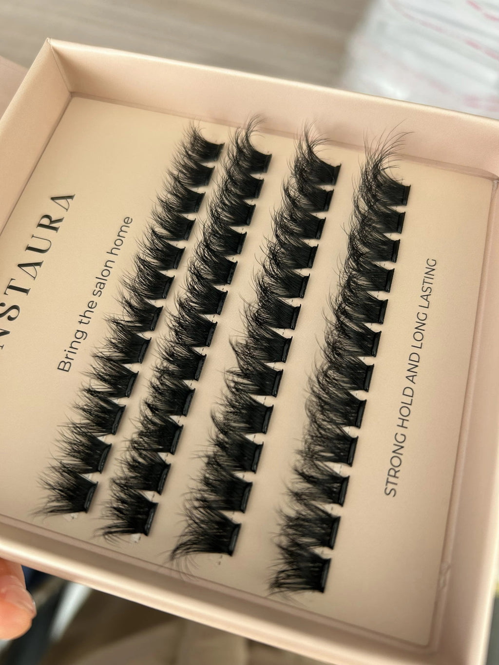 instaura pre glued adhesive cluster lashes